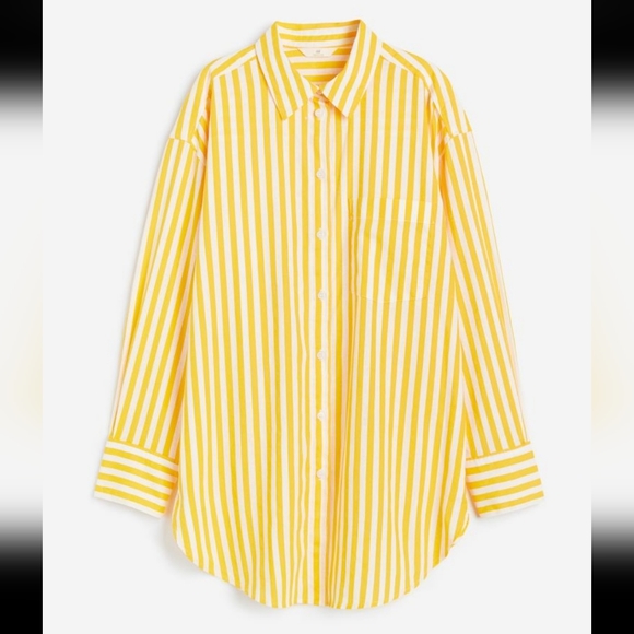 BNWT H&M Linen Cotton Blend Button Down Shirt, US S - Picture 12 of 13